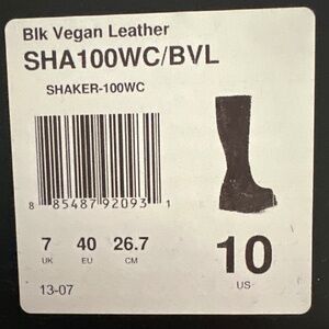 Vegan Leather Platform Boots - Demonia Shaker Women’s 10 Wide Calf
